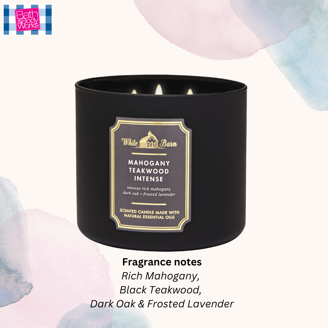 Mahogany Teakwood Intense 3-Wick Candle 14.5 oz / 411 g