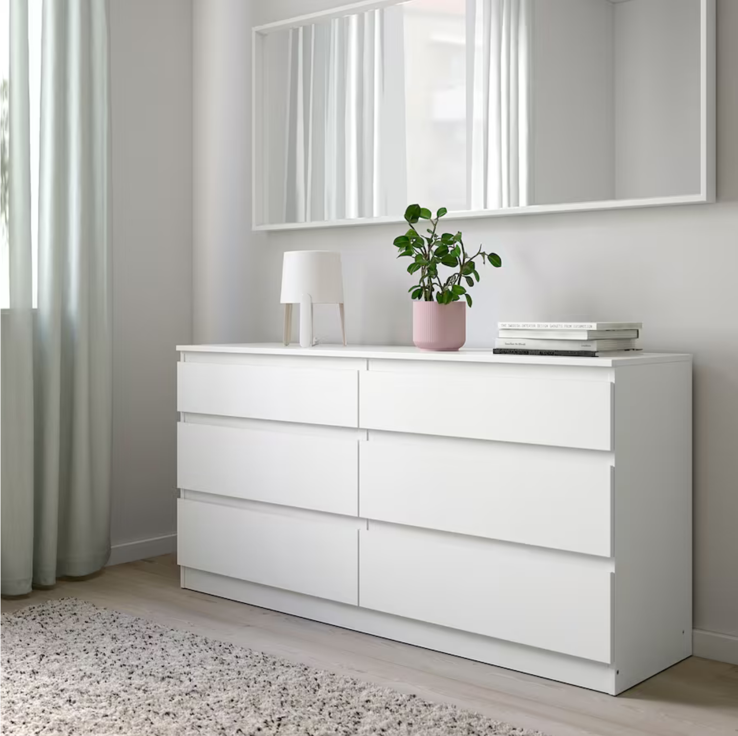 Kullen 6 drawer chest white