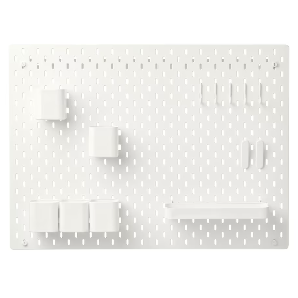 SKÅDIS Pegboard combination, white, 76x56 cm