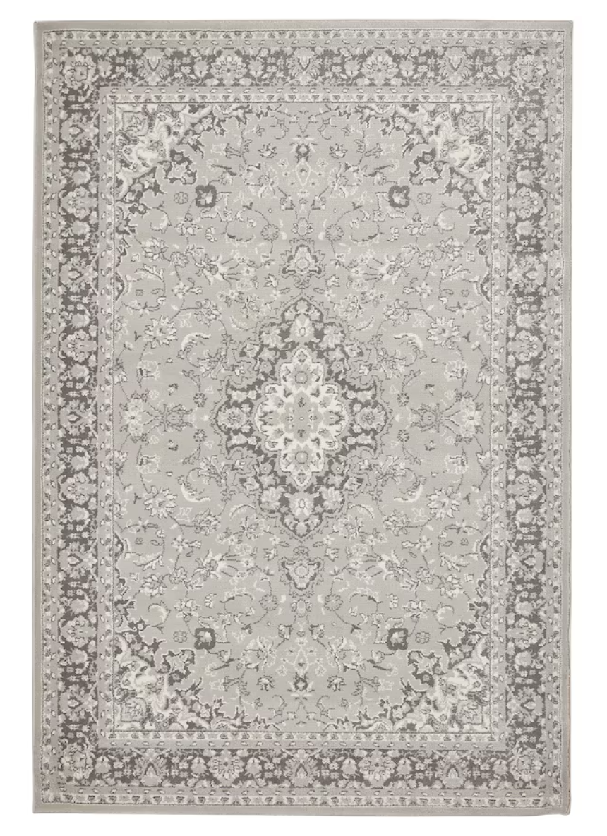 VEDBÄK Rug, low pile, light grey, 133x195 cm