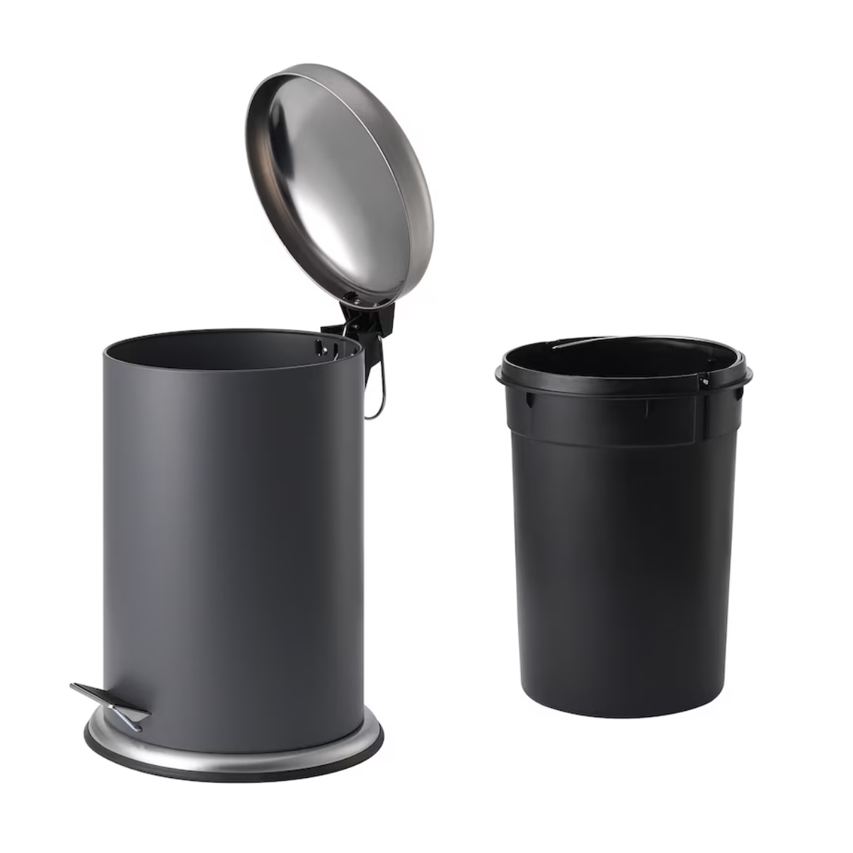 MJÖSA Pedal bin, dark grey, 12 l
