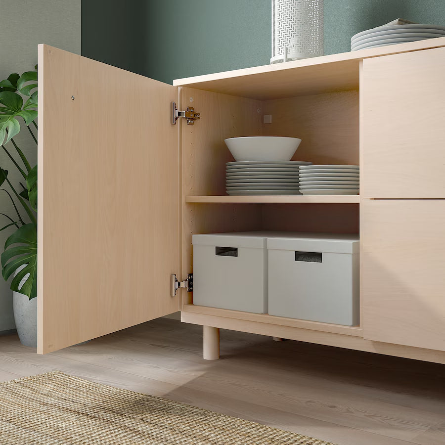 ERSNÄS Sideboard, birch effect, 180x79 cm