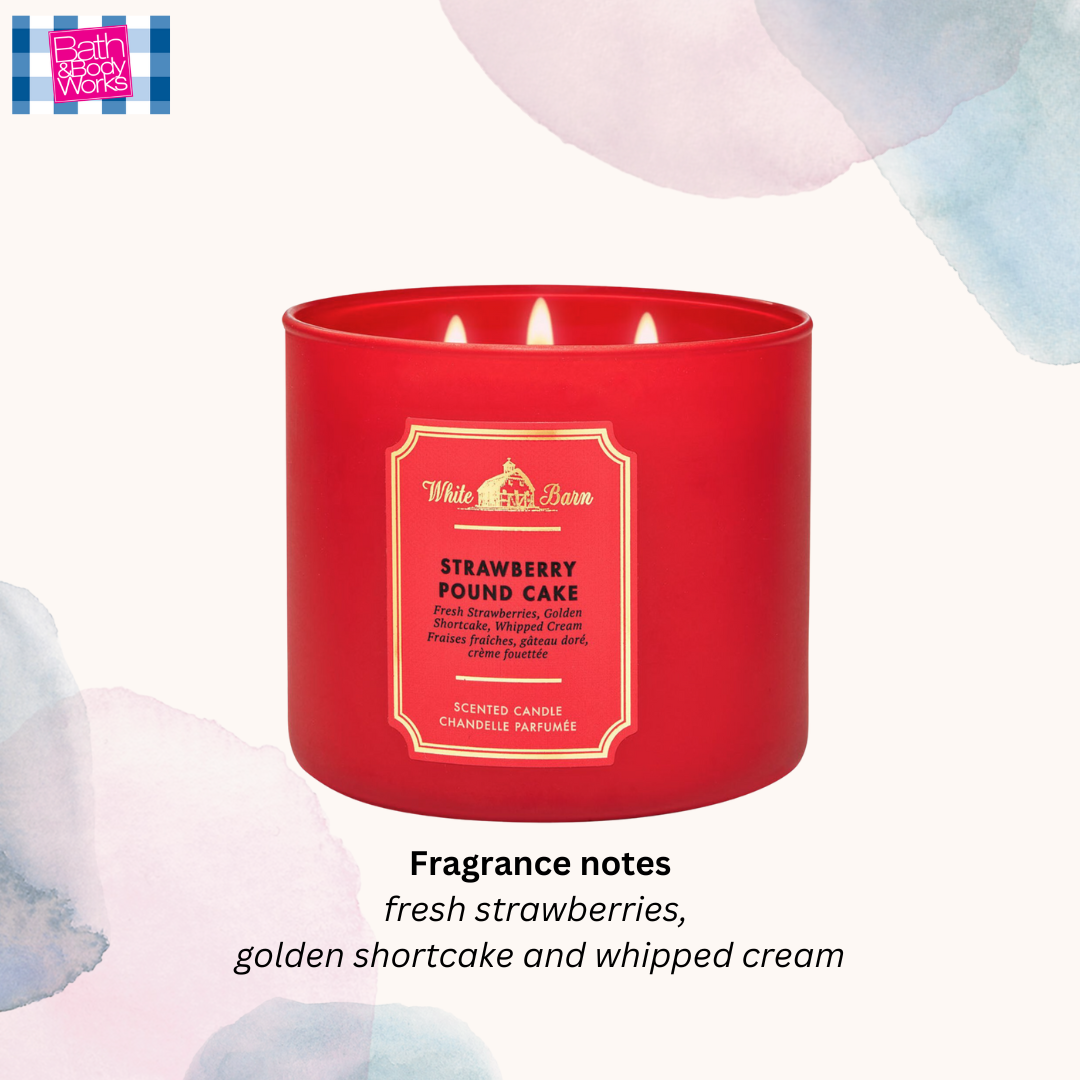 Strawberry Pound Cake 3-Wick Candle 14.5 oz / 411 g