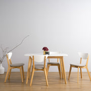AIMON Dining table with 4 chairs, 120x75 cm