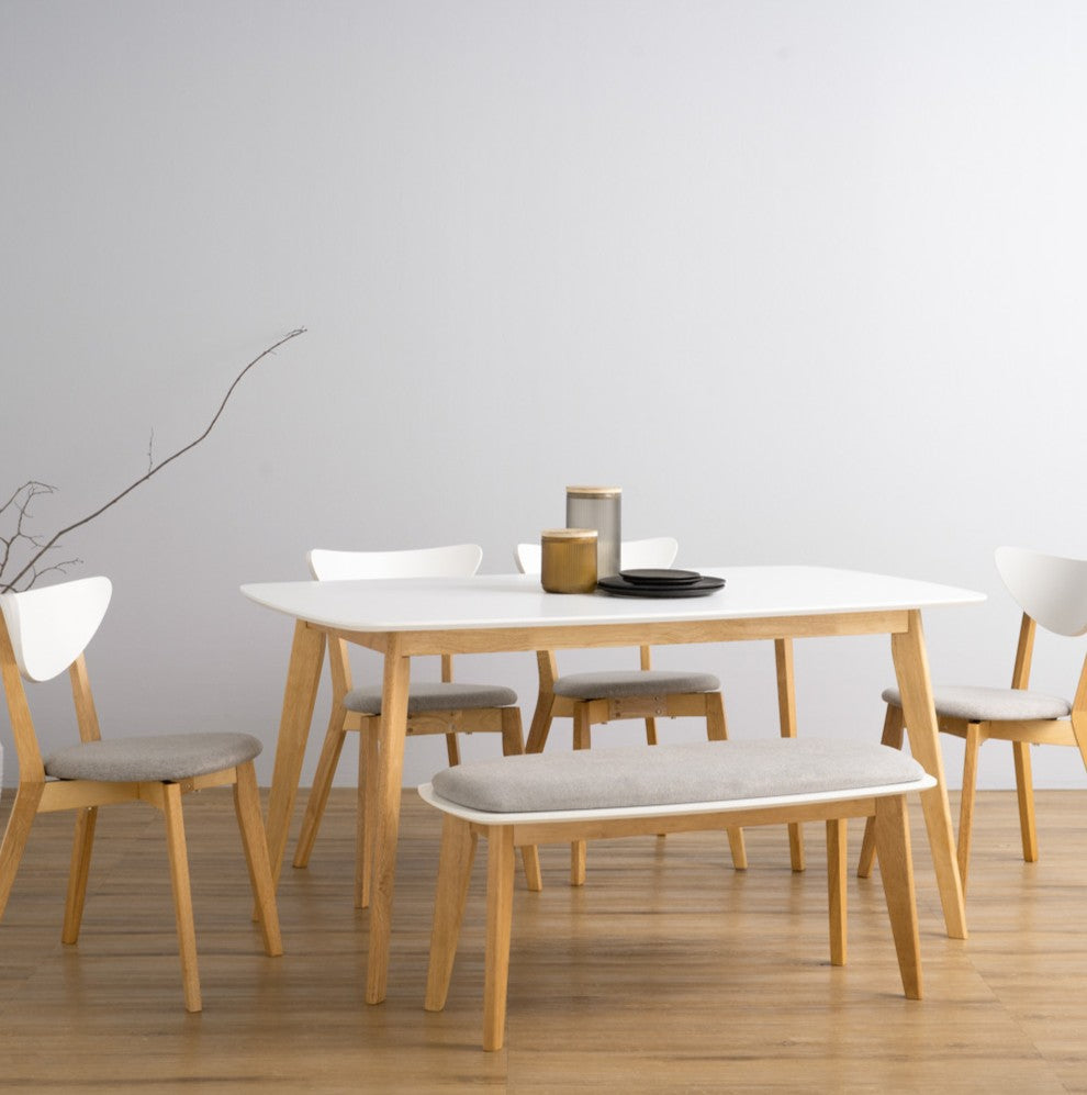 AIMON/NAIDA Table, 4 chairs + bench
