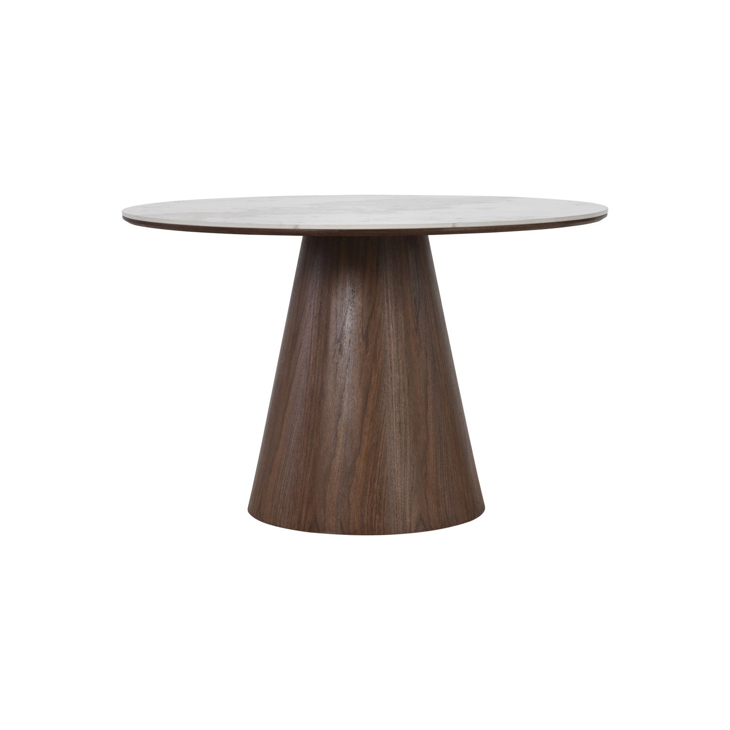 MONORA dining table, walnut/marble top, 120 cm