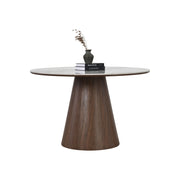 MONORA dining table, walnut/marble top, 120 cm