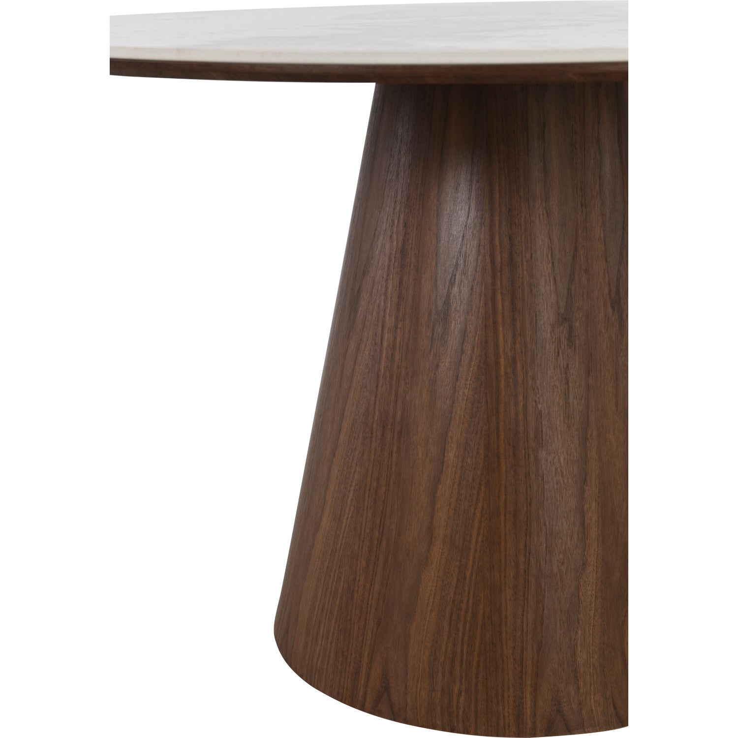 MONORA dining table, walnut/marble top, 120 cm