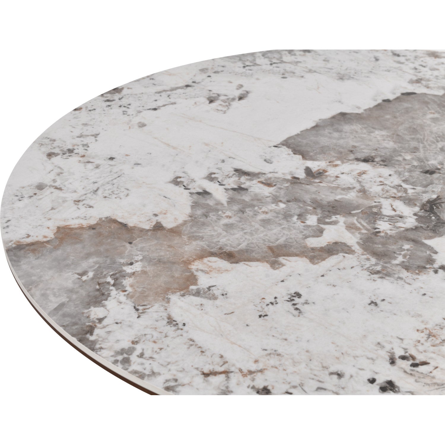 MONORA dining table, walnut/marble top, 120 cm