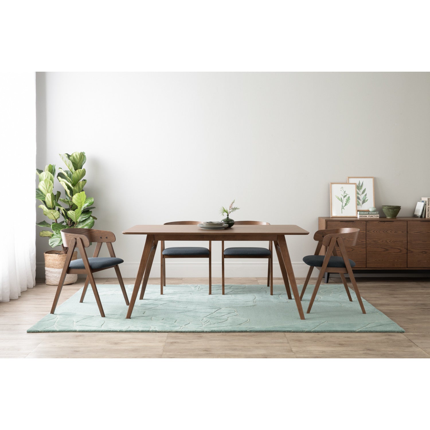 CADELL Dining table, cocoa, 160x90x75 cm