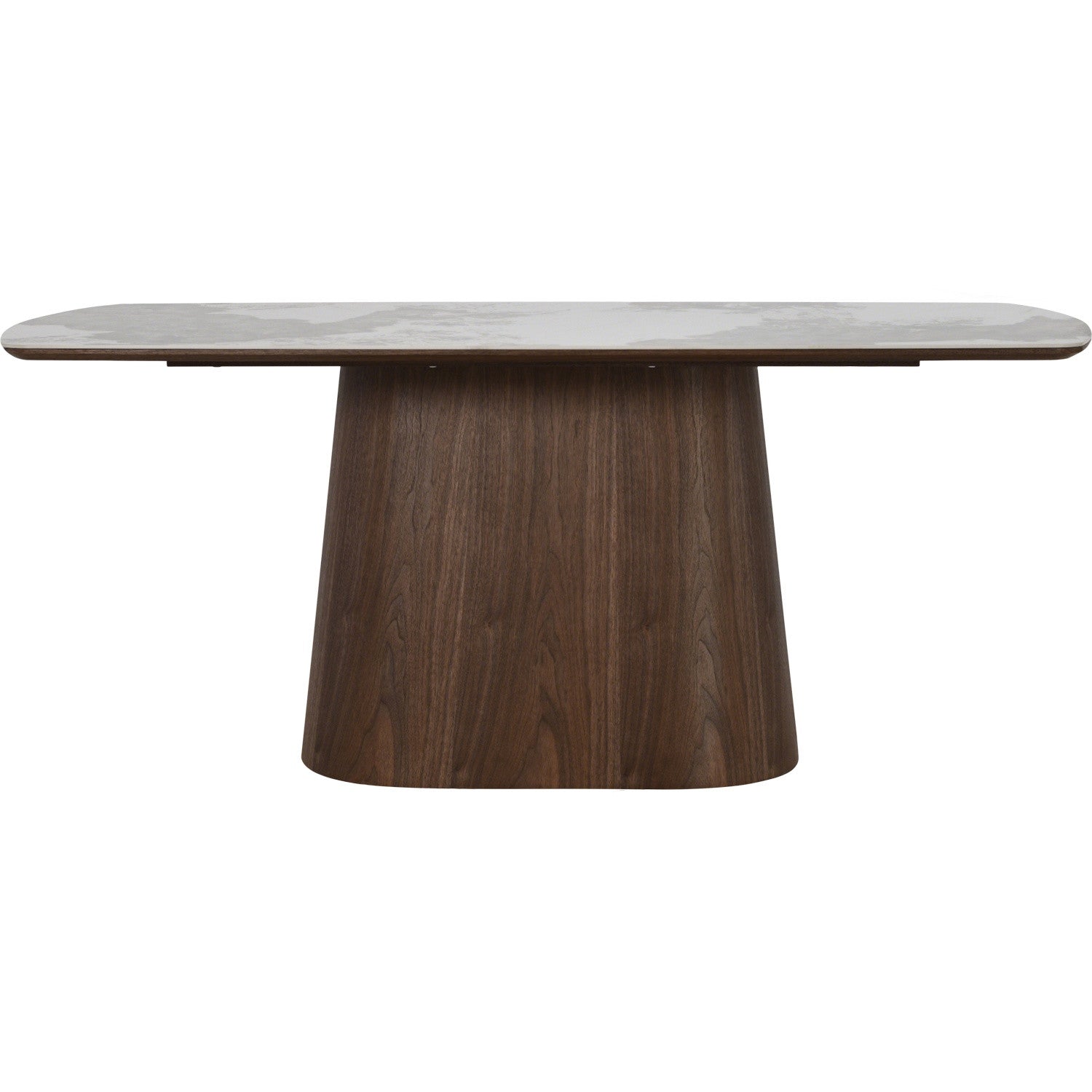 VIGORA dining table, walnut/marble top, 90x180 cm