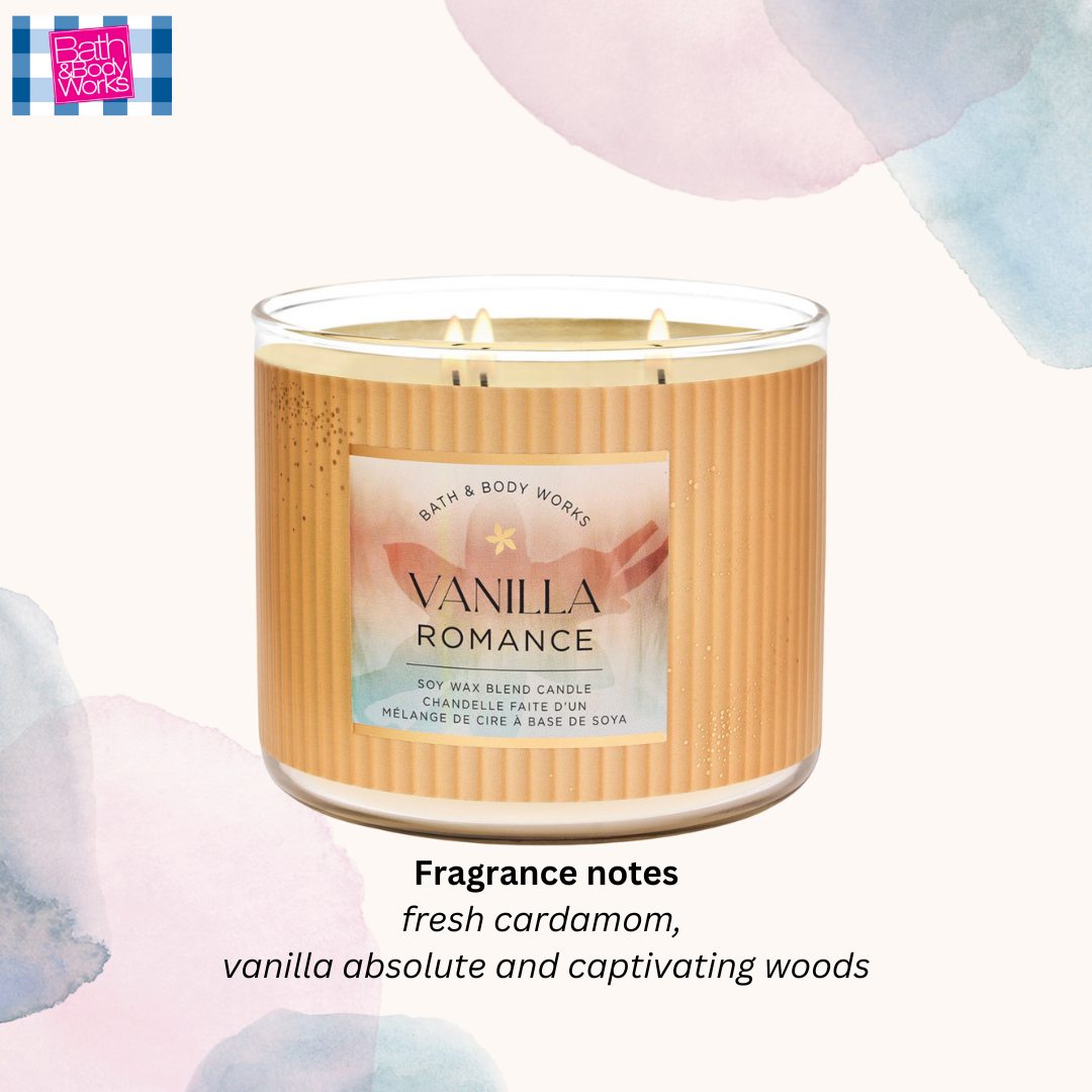 Vanilla Romance 3-Wick Candle 14.5 oz / 411 g