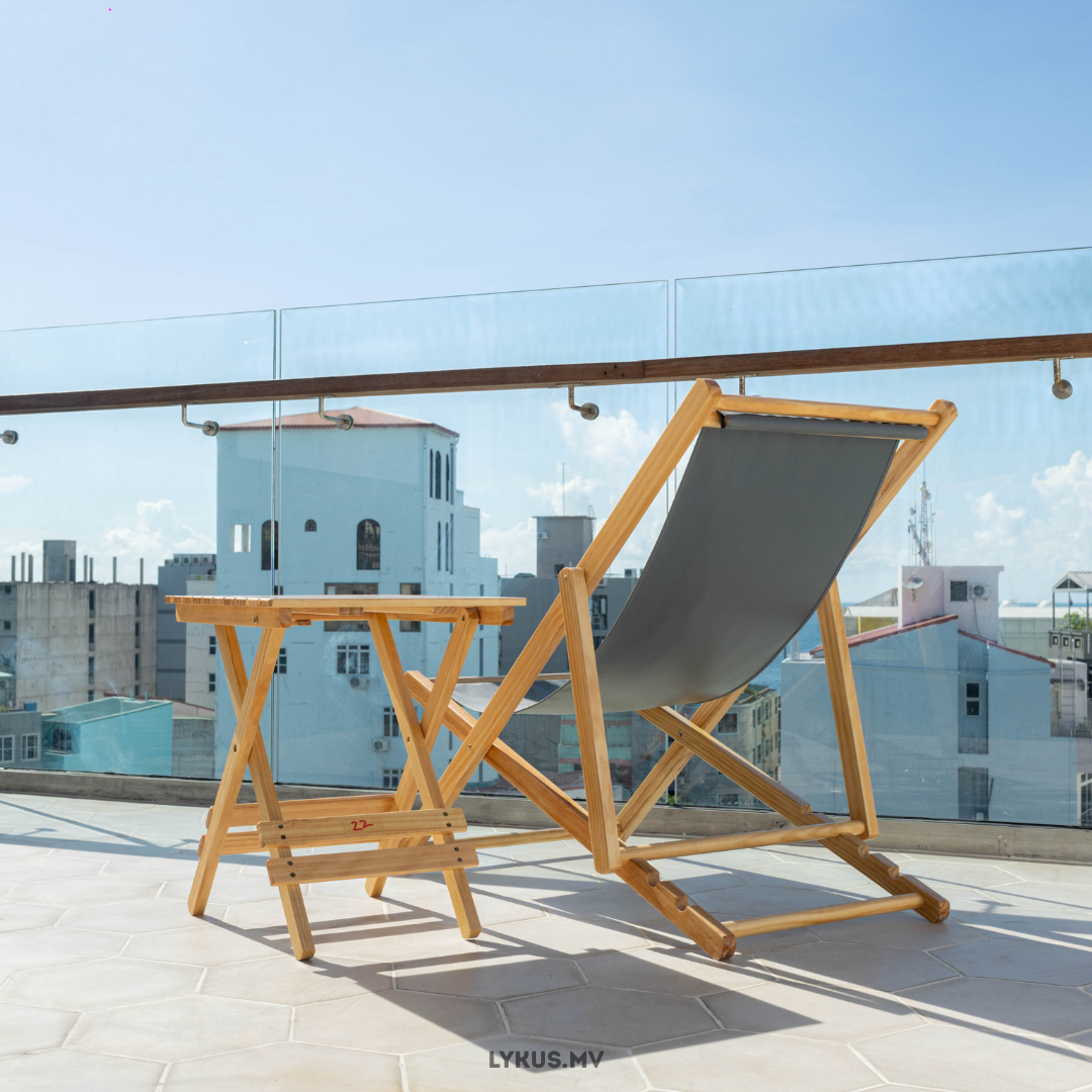 LEISURE FOLDABLE CHAIR, Foldable wooden chair, 98x58x70 cm