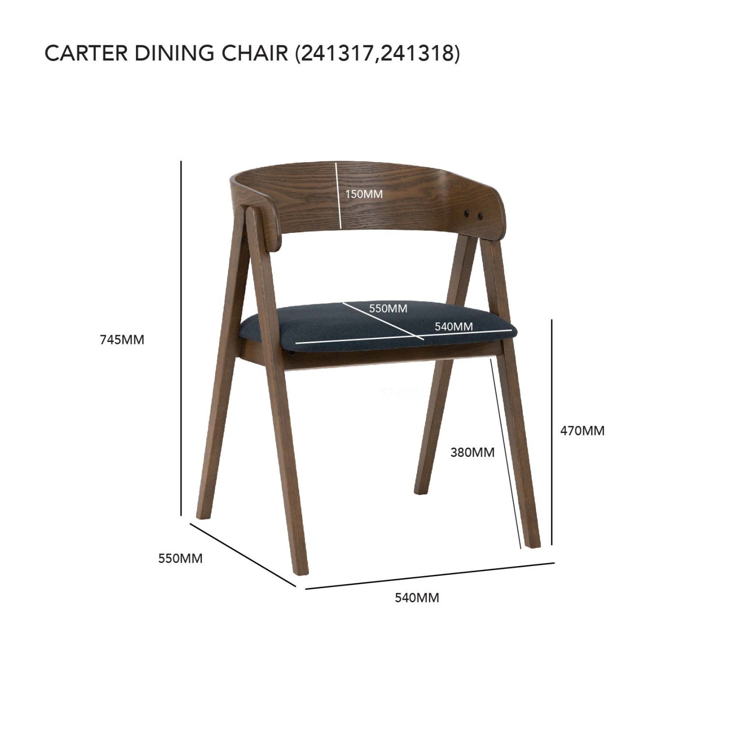 CARTER Chair, oak/ash veneer