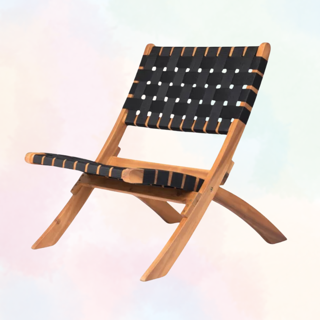 VESRO, Folding chair, black, 78x60x72 cm