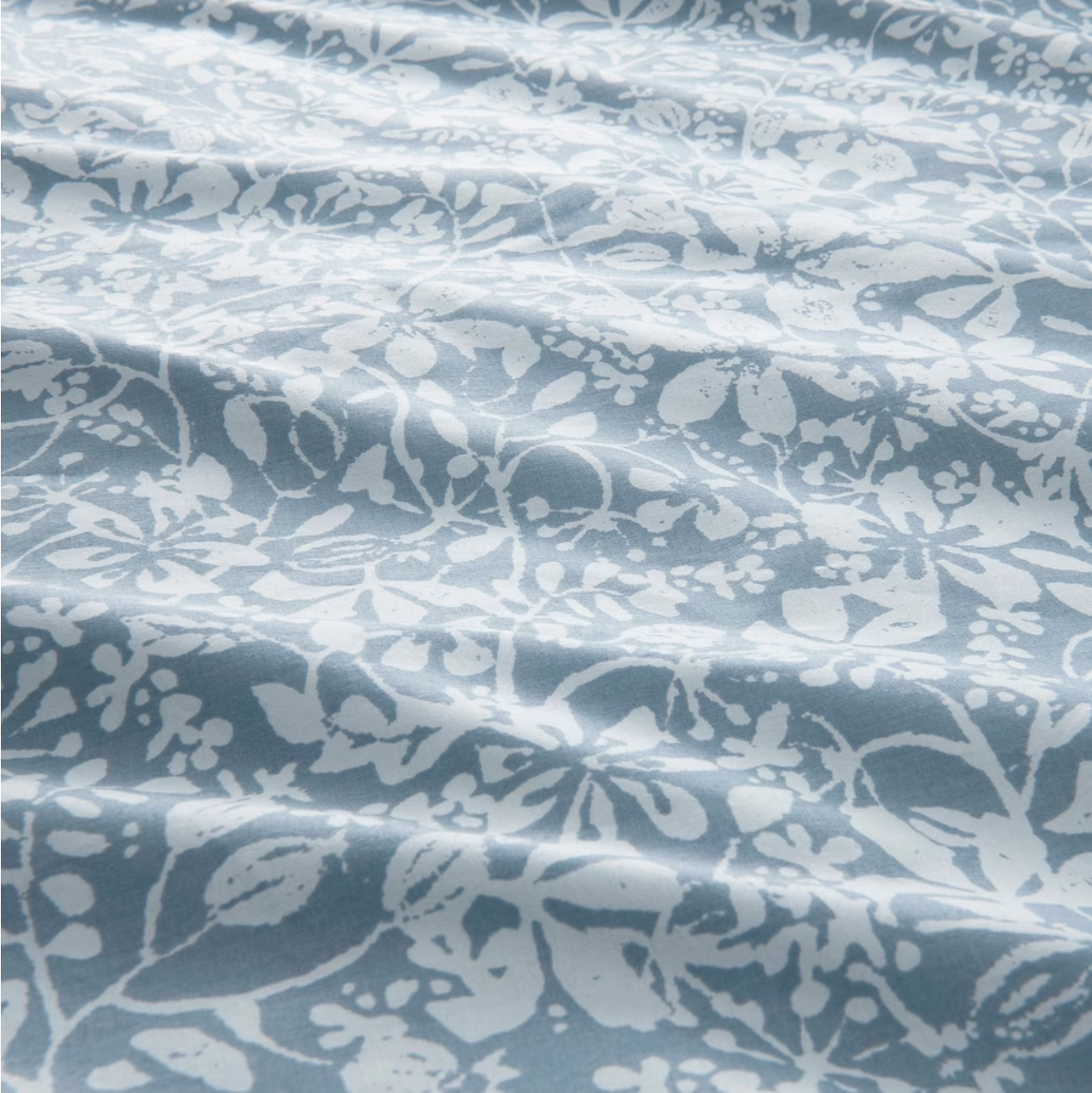 SOMMARSLOJA Duvet cover and 2 pillowcases, blue/floral pattern, 200x200/50x80 cm
