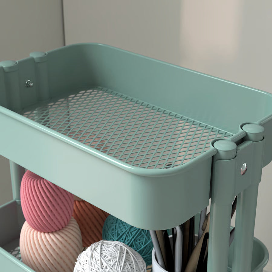 RASKOG Trolley, light turquoise, 35x45x77 cm