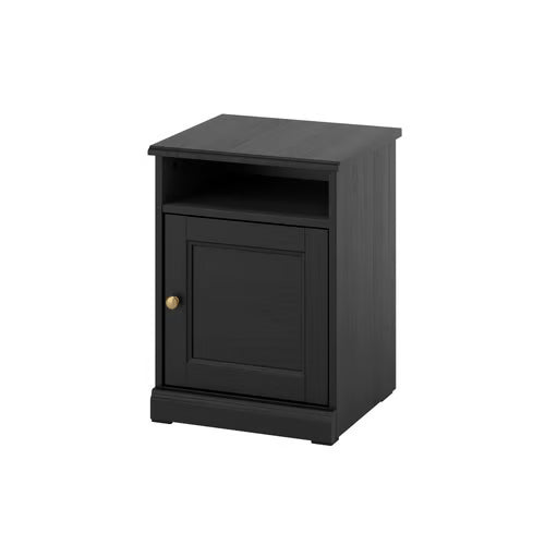 FAGELFJALLET Bedside table, black oak effect, 42x41x56 cm