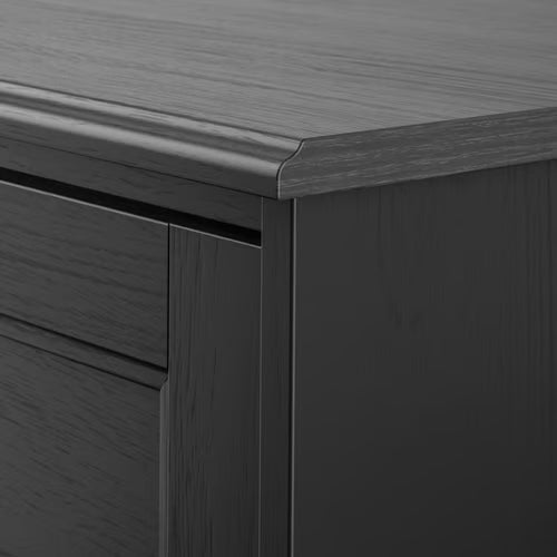 FAGELFJALLET Chest of 6 drawers, black oak effect, 82x51x123 cm