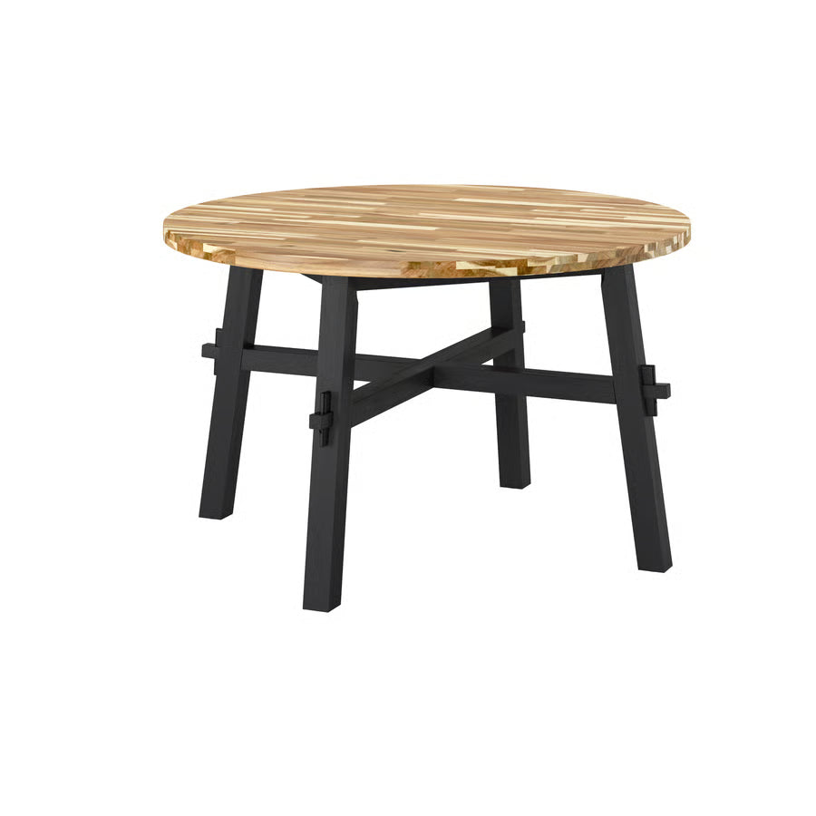 SKOGSTA Dining table, acacia/black, 120 cm