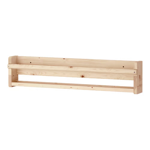 FLISAT Wall storage, light white stained pine, 70x9x16 cm