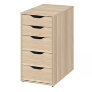 ALEX Drawer unit, white stained/oak effect, 36x70 cm
