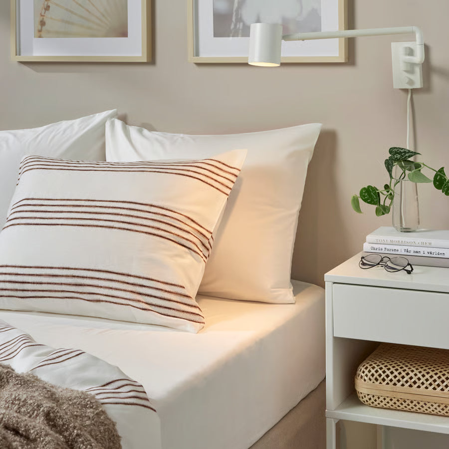 DVALA Fitted sheet, white, 90x200 cm SINGLE