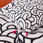 SOTRONN Duvet cover sets, black-white, 150x200/50x60 cm