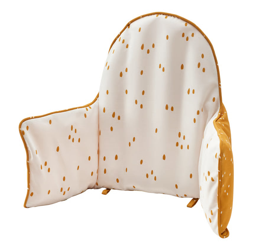 ANTILOP Supporting cushion and cover, dark yellow/white dotted