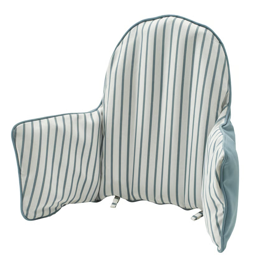 ANTILOP Supporting cushion and cover, blue/white striped