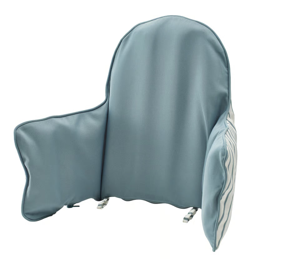 ANTILOP Supporting cushion and cover, blue/white striped