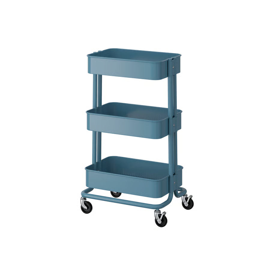 RASKOG Trolley, grey-blue, 35x45x77 cm