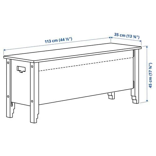 OMMJANGE bench , multicolour, 113x35x45 cm