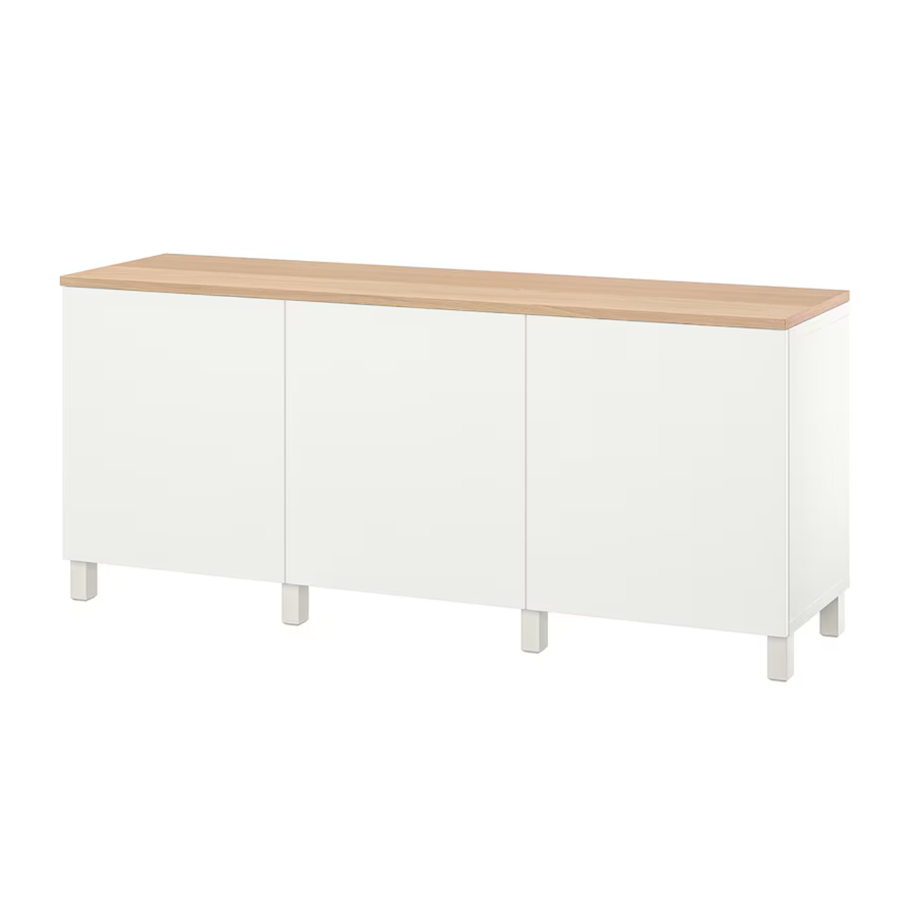 BESTA Storage combination with doors, white/Lappviken/Stubbarp white, 180x42x76 cm