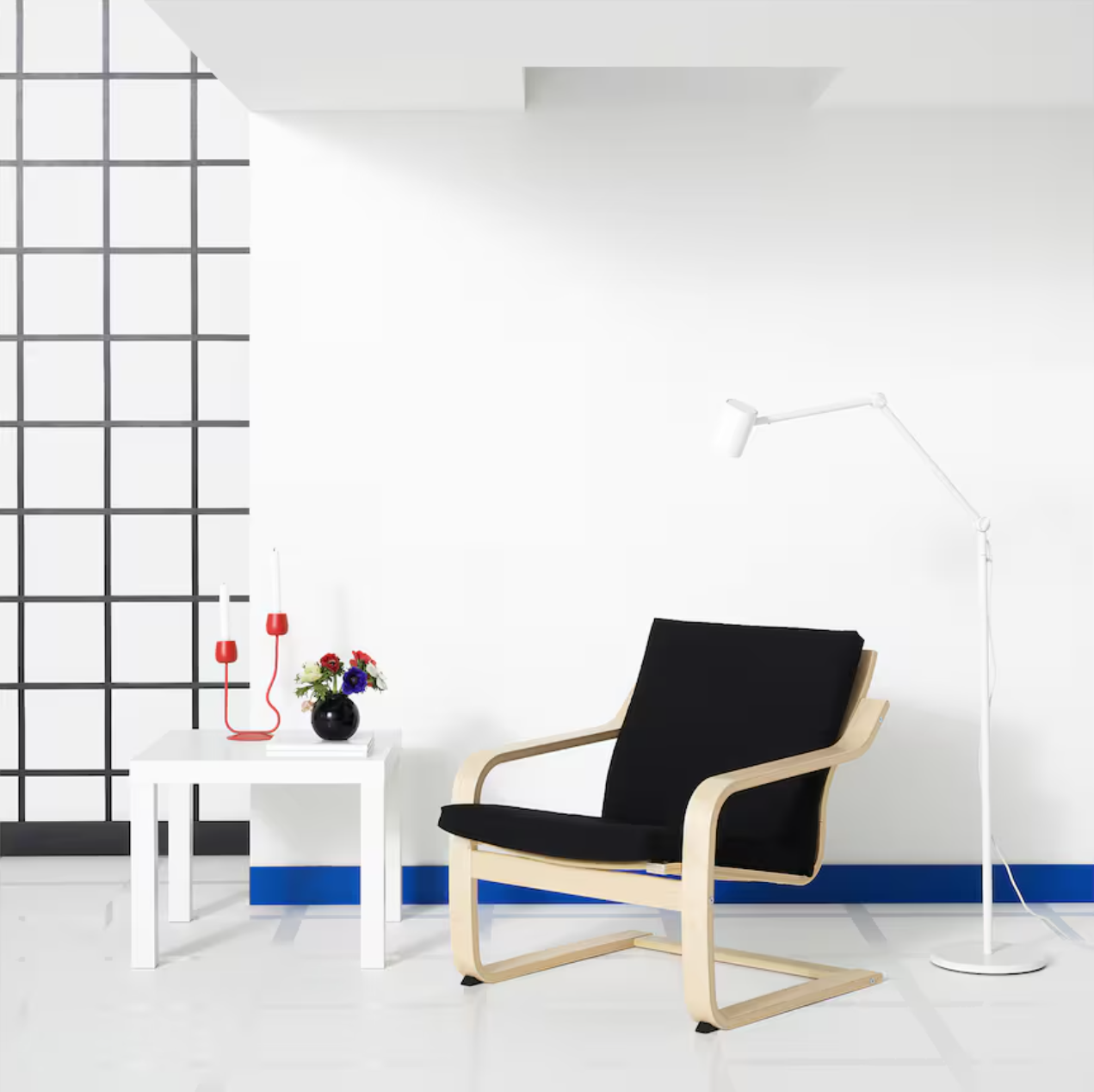 POANG Armchair frame with low back, birch veneer