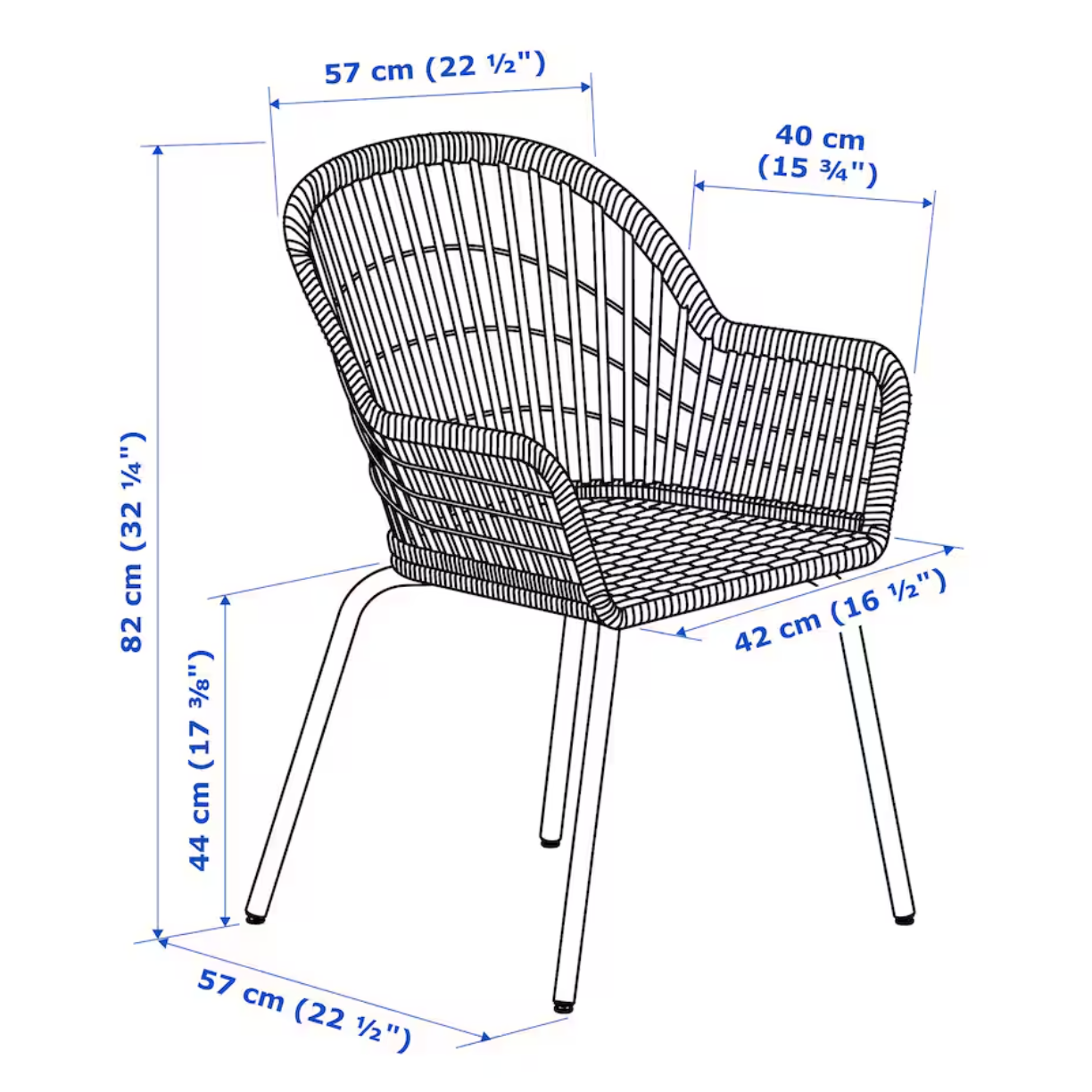 NILSOVE / NORNA Chair with chair pad, rattan white/Laila natural