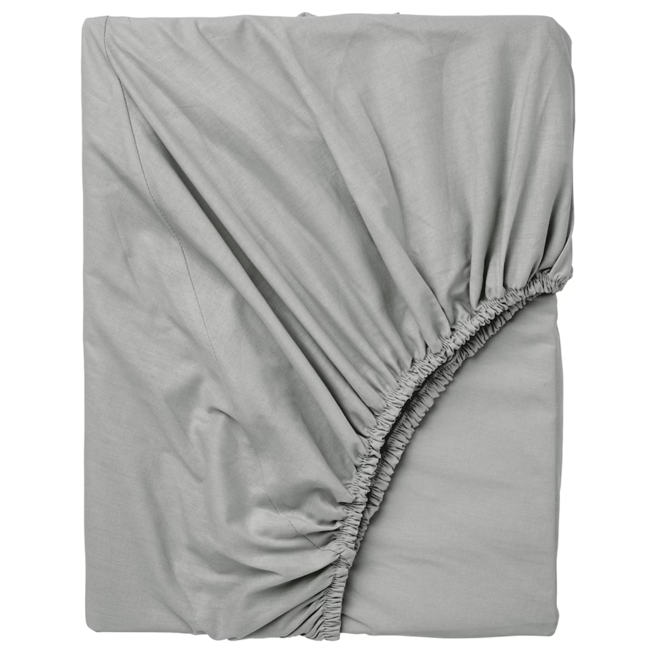 DVALA Fitted sheet, light grey, 90x200 cm SINGLE
