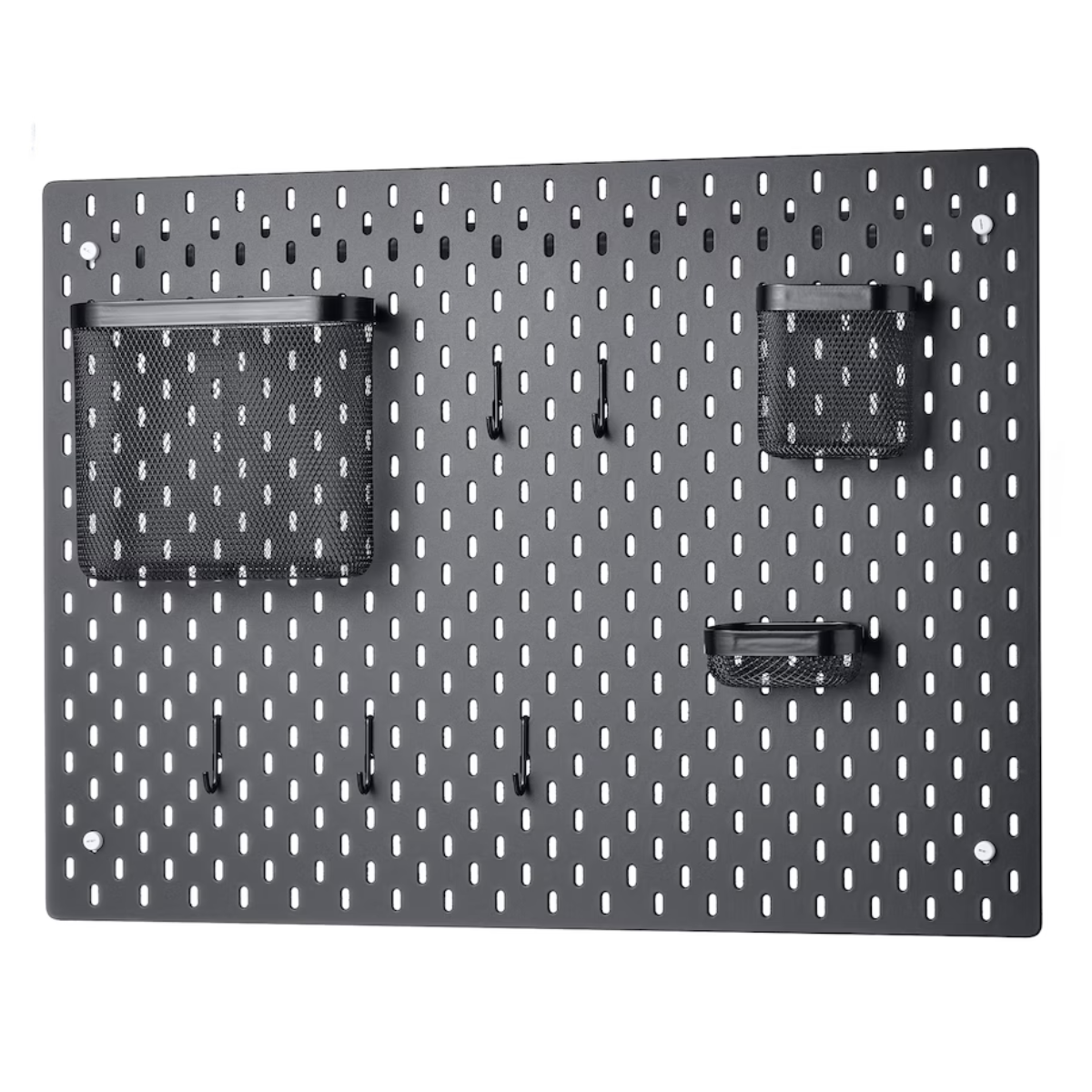 SKÅDIS Pegboard combination, black, 76x56 cm