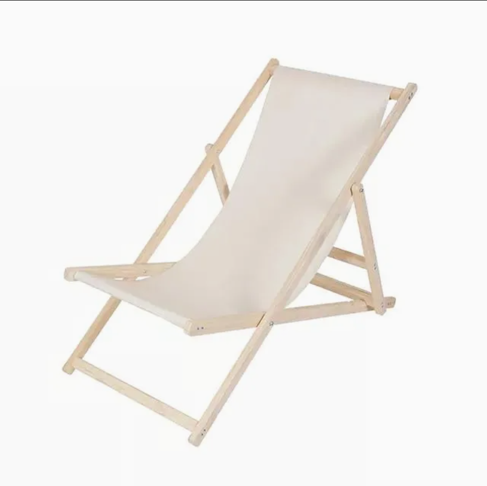 LEISURE FOLDABLE CHAIR, beige, 98x58x70 cm