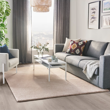 STOENSE Rug, low pile, off-white, 170x240 cm