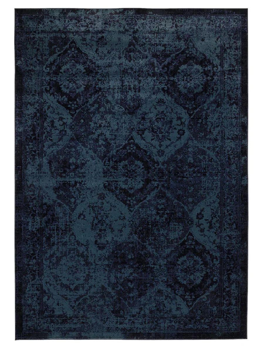 VONSBÄK Rug, low pile, dark blue, 170x230 cm
