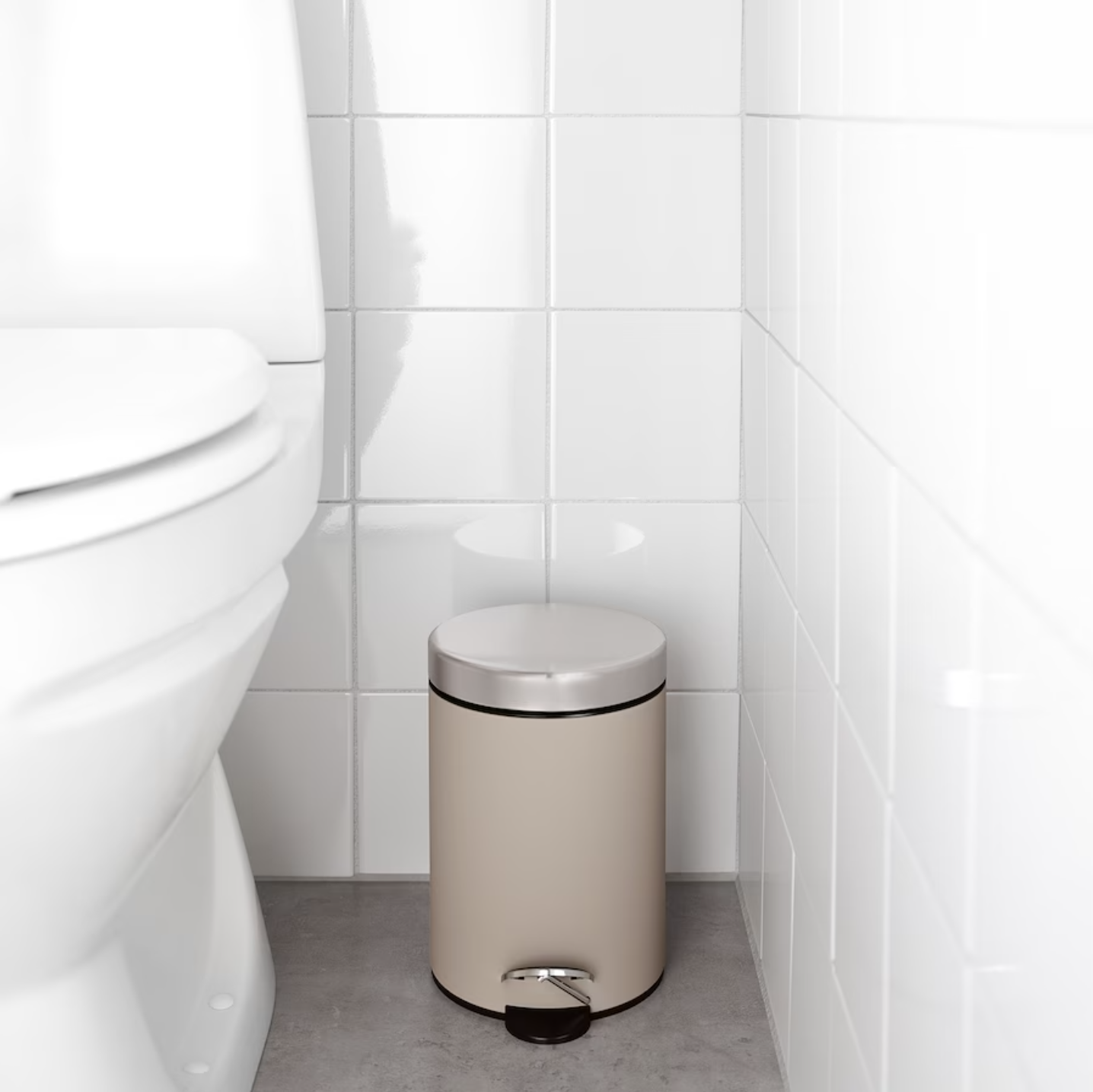 EKOLN Waste bin, beige, 3 l