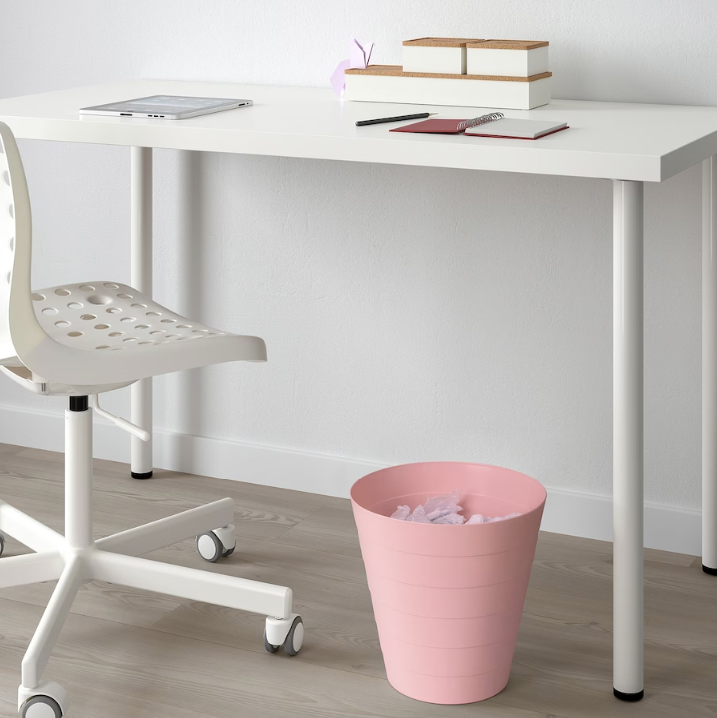 FNISS Waste bin, pink, 6.8 l