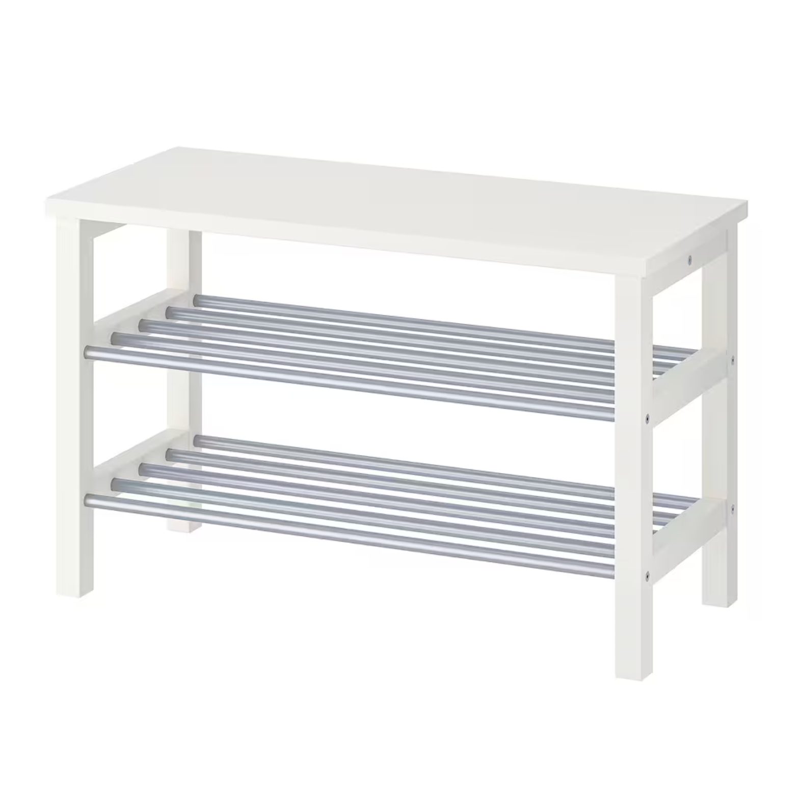 TJUSIG Bench with shoe storage, white, 81x34x50 cm