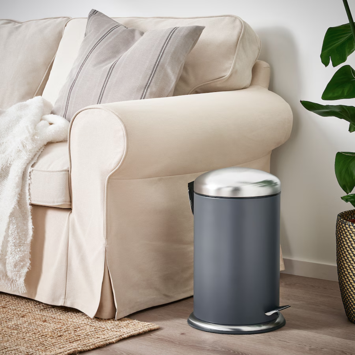 MJÖSA Pedal bin, dark grey, 12 l