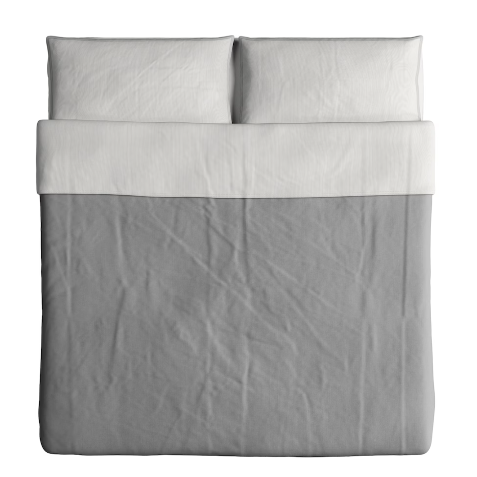 BLAVINDA Duvet cover and 2 pillowcases, grey, 240x220/50x80 cm