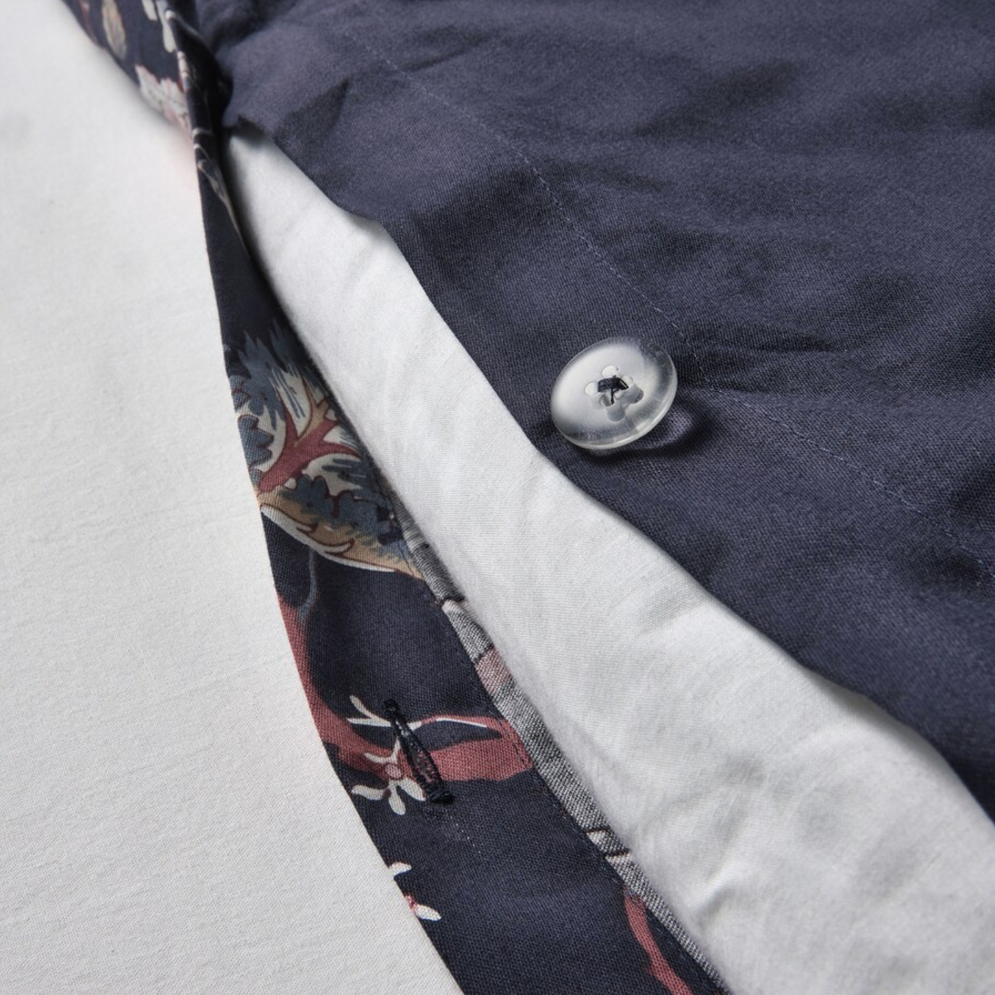 NASSELKLOCKA Duvet cover and pillowcase, dark blue/multicolour