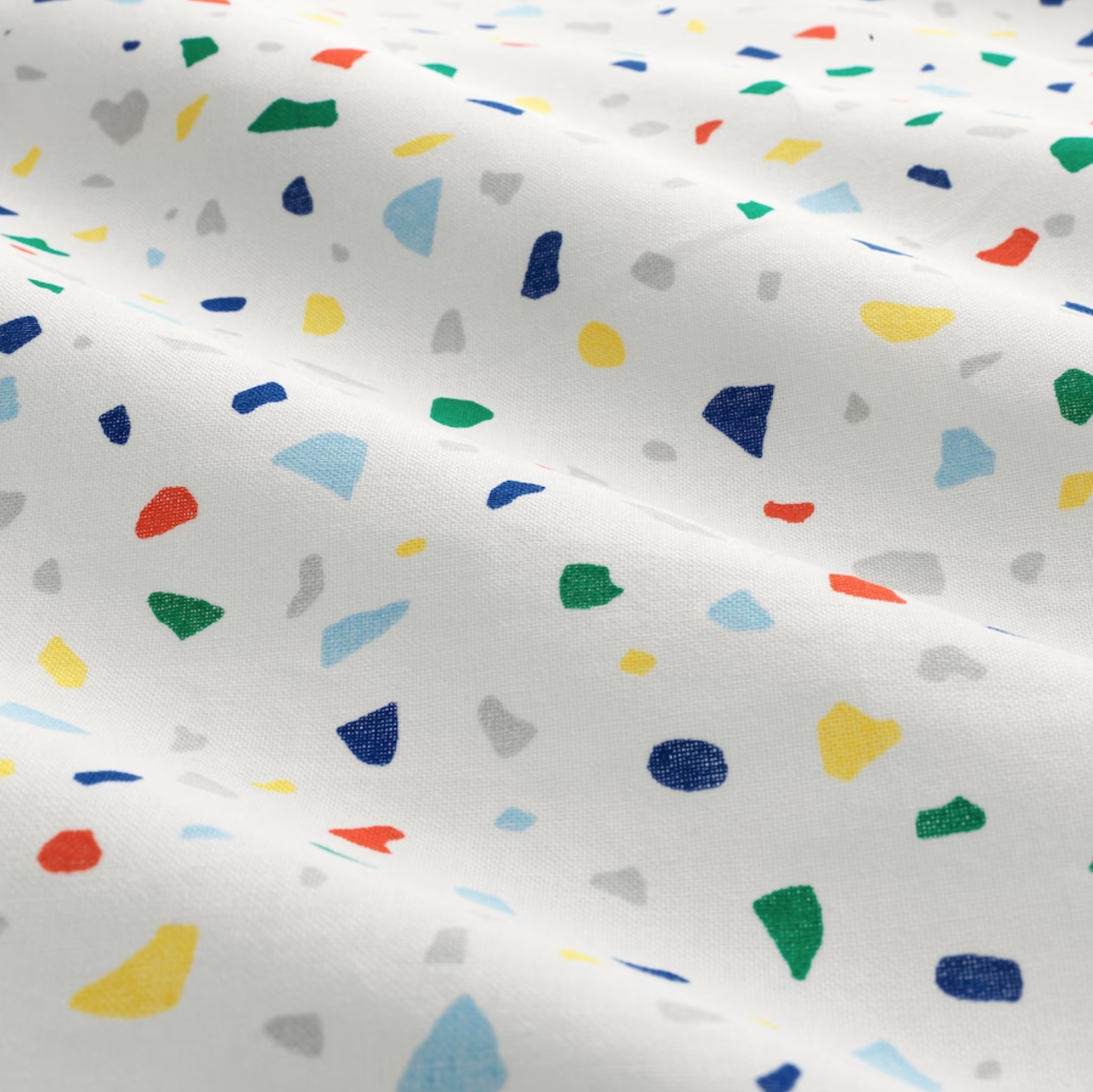 MOJLIGHET Duvet cover and pillowcase, white/mosaic patterned 150x200/50x80 cm