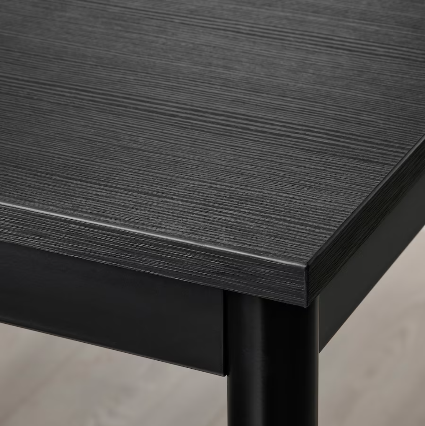 SANDSBERG / ADDE Table and 4 chairs, black/black, 110x67 cm