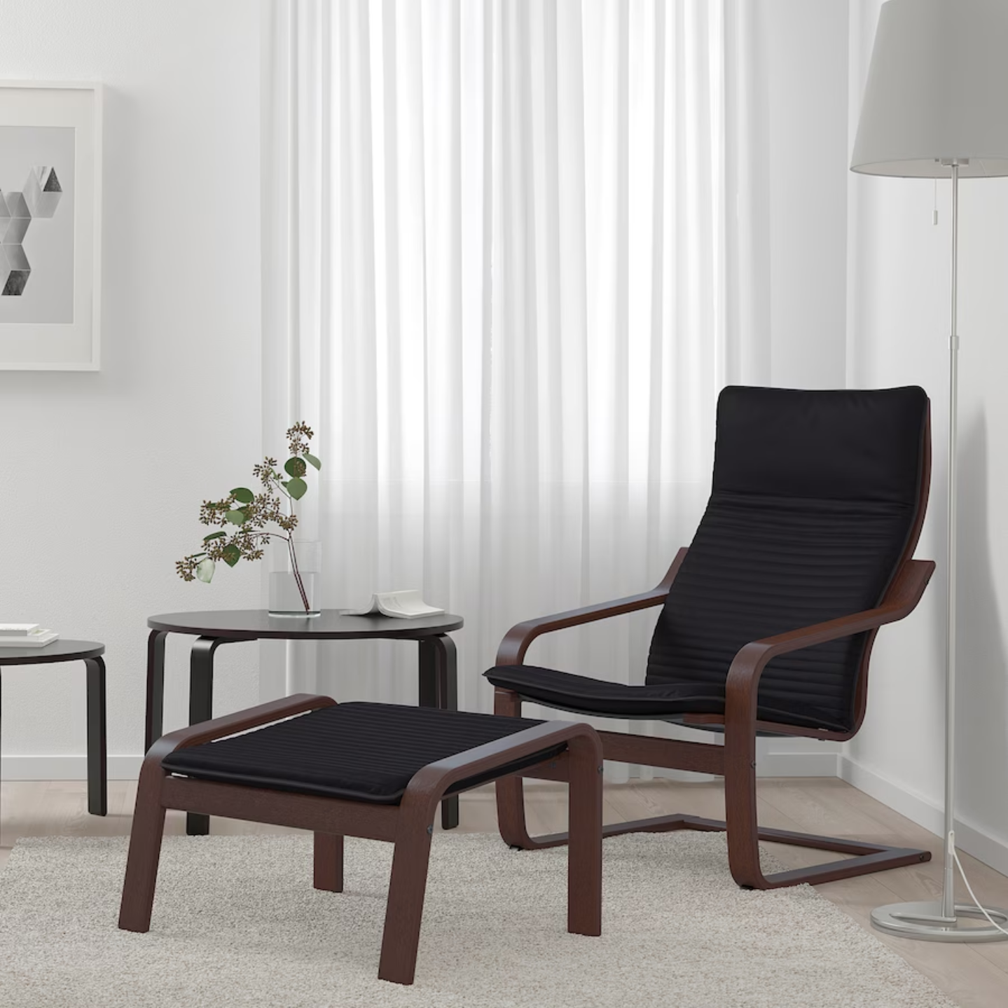 POANG Armchair, brown/Knisa black